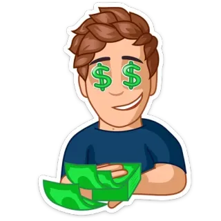 🤑 money, dollars, wealth, rich, cash, financial telegram sticker