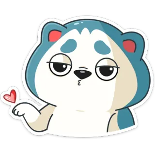 ❤️ cartoon, dier, beer, sticker, schattig, liefde, hart telegram sticker