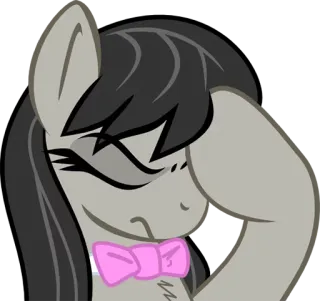 😑 pony, cartoon, animal, bow, cute, horse telegram sticker