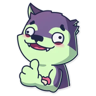 Creepy Wolf whatsapp stickers