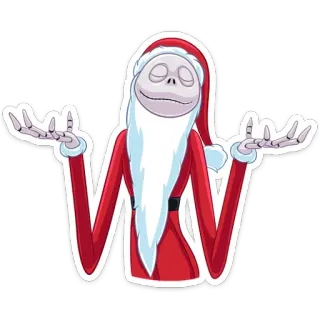 🤷‍♂️ Jack Skellington The Nightmare Before Christmas Jack Skellington, L'Étrange Noël de Monsieur Jack, Père Noël, Noël, Dessin animé, Autocollant, Sarcastique telegram sticker