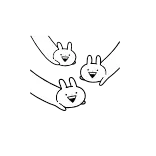 😄 thỏ, dễ thương, động vật, hoạt hình, nhãn dán telegram sticker