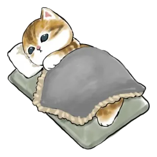 😴 kucing, anak kucing, tidur, tempat tidur, imut, hewan, hewan peliharaan telegram sticker