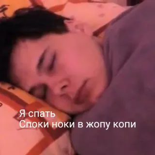 😵 Я спать
Споки ноки в жопу копи 수면, 러시아어, 불쾌한, 욕설 telegram sticker
