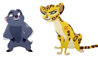 😕 The Lion Guard lion guard, bunga, fiction, animaux, dessin animé telegram sticker