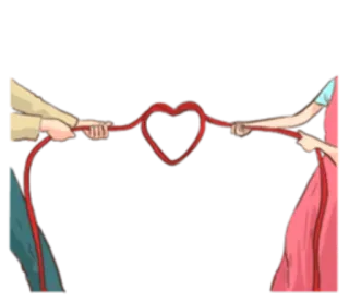 💑 amor, corazón, cuerda, tira y afloja, relación, manos telegram sticker