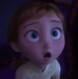 😦 Anna Frozen disney, frozen, anna, animated, character telegram sticker