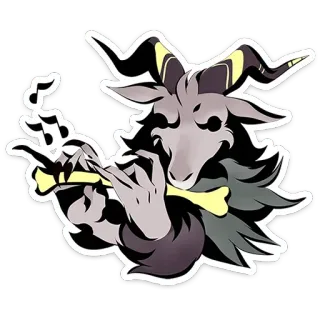 🪈 capra, osso, strumento musicale, flauto, animale telegram sticker