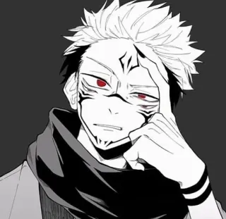 🤨 Ryomen Sukuna Jujutsu Kaisen アニメ, 漫画, 呪術廻戦, 両面宿儺, 宿儺, 呪霊, アニメキャラ telegram sticker