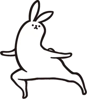 🐰 conejo, conejito, animal, lindo, dibujos animados, blanco telegram sticker