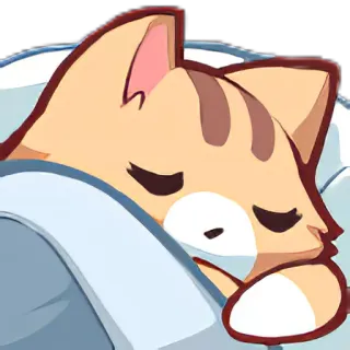 👍 gato, durmiendo, lindo, animal, dibujos animados whatsapp sticker