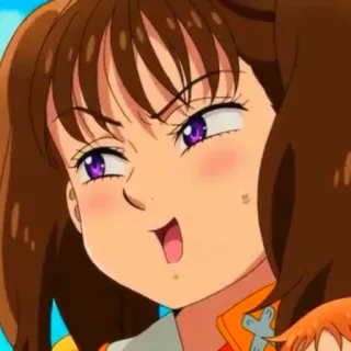 😏 Diane Seven Deadly Sins Аниме, Мультфильм, Диана, Семь смертных грехов, Персонаж, Девушка, Иллюстрация telegram sticker