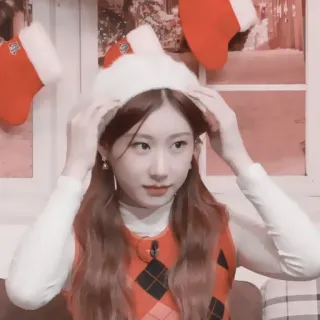 💠 クリスマス, 冬, 女の子, 帽子, 休日, 季節 whatsapp sticker