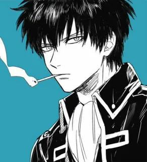 🚬 Anime, Sigaretta, Fumo, Serio, Maschio telegram sticker
