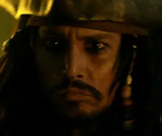🥺 Jack Sparrow Pirates of the Caribbean pirate, capitaine, film, aventure, personnage, mer, navire whatsapp sticker