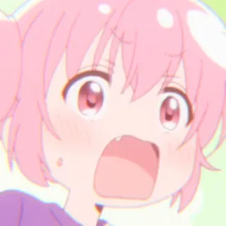 🥨 anime, cute, kawaii, girl, pink hair, cartoon whatsapp sticker