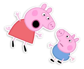 🤬 Peppa Pig cartoon, Peppa, varken, animatie, kinderen telegram sticker