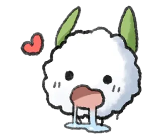 💭 かわいい, モンスター, アニメ, カワイイ, ハート telegram sticker