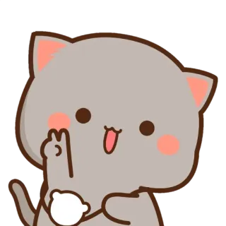 ✨ mèo, quả đào, dễ thương, động vật, hòa bình telegram sticker