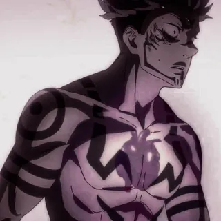 👹 Anime, Tattoo, Charakter, Dämon, Verflucht whatsapp sticker