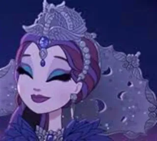 ☺️ Raven Queen Ever After High Мультфильм, Принцесса, Королевский, Фиолетовый, Магия telegram sticker