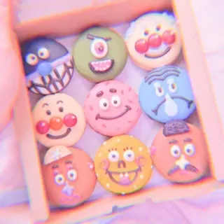 🍥 macarons, sweets, desserts, food, cute, anpanman telegram sticker