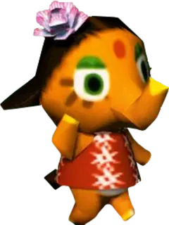 🐘 Leilani animal crossing, leilani, charakter, hawaiianisch, orange telegram sticker