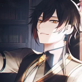 🍵 Zhongli Genshin Impact Anime, Gra wideo, Postać, Genshin Impact, Zhongli telegram sticker