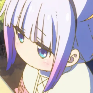 🌥 Kanna Kamui Miss Kobayashi's Dragon Maid Anime, Kanna, Lucu, Naga, Gadis whatsapp sticker
