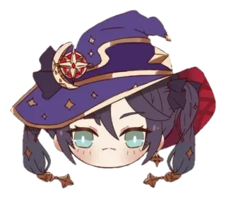 🙃 Mona Genshin Impact Anime, Lindo, Videojuego, Mago, Personaje whatsapp sticker