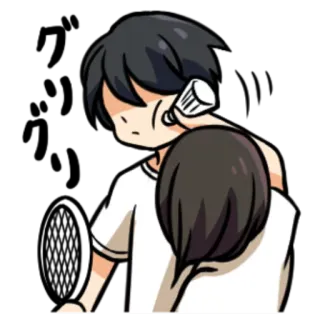 🏸 animé, honte, violence telegram sticker