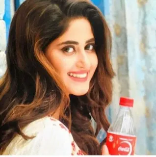 😊 woman, coca cola, smile, portrait, drink, bottle telegram sticker