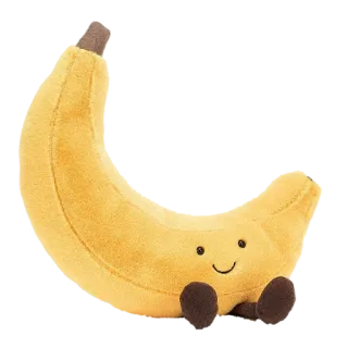 🍌 banana, frutta, peluche, giocattolo, carino, kawaii, cibo telegram sticker