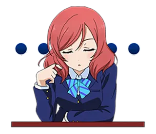 😞 anime, hoạt hình, cô gái, sinh viên, manga telegram sticker