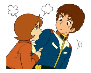 👫 Amuro Ray Mobile Suit Gundam Аниме, Гандам, Меха, Научная фантастика, Военные, Мультфильм telegram sticker