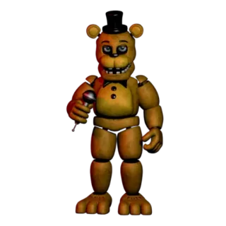 🌟 Freddy Fazbear Five Nights at Freddy's horror, animatronic, video game, bear telegram sticker