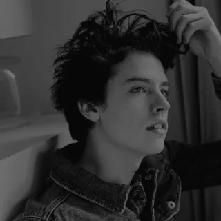 🥀 Cole Sprouse Cole Sprouse, aktor, portret, czarno-białe, celebryta telegram sticker