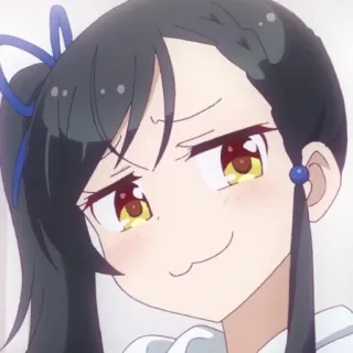 😏 Anime, Mädchen, arrogant, niedlich, Cartoon, Charakter whatsapp sticker