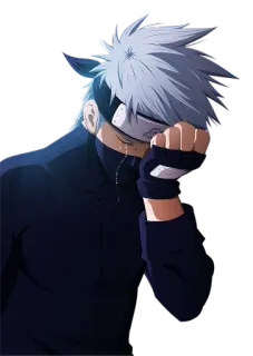 😭 Kakashi Naruto anime, kakashi, naruto, sad, crying telegram sticker