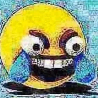 😂 emoji, ridere, meme, distorto telegram sticker