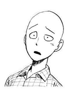 😰 Saitama One-Punch Man Saitama, One-Punch Man, anime, manga, character, hero telegram sticker