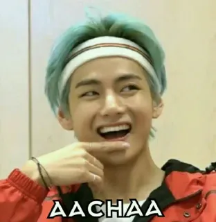 🤔 V AACHAA BTS, K-pop, Koreański, AACHAA, V, Kim Taehyung, piosenkarz telegram sticker
