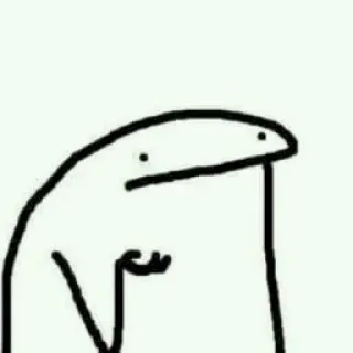 😐 florkofcows, flork, cartoon, simple, character, meme whatsapp sticker