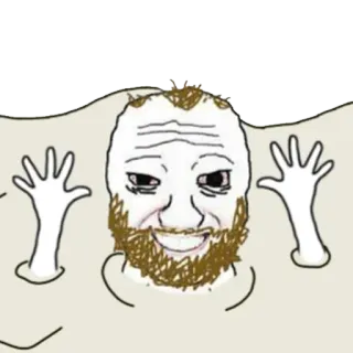 🙌 Meme, Wojak, Internet, Expressie, Grappig, Cartoon telegram sticker