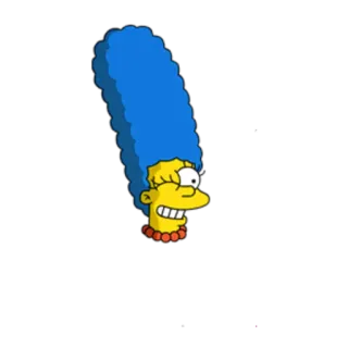 😜 Marge Simpson The Simpsons Marge Simpson, cartoon, blue hair, Simpsons, tv show telegram sticker
