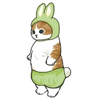 🐰 gato, conejo, animal, lindo, mascota, pegatina, dibujo animado whatsapp sticker