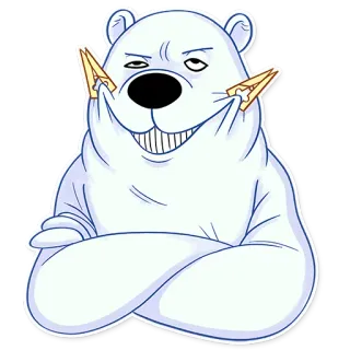 😬 белый медведь, мультфильм, смешной, клип, животное, мем whatsapp sticker