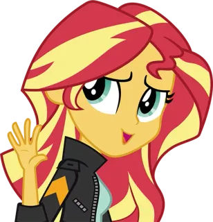 ✋️ Sunset Shimmer My Little Pony: Equestria Girls アニメ, アニメ, 友情, アニメ, MLP, Equestria Girls whatsapp sticker