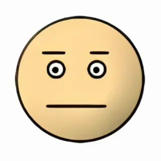 😐 Emoji, Twarz, Neutralny, Wyraz, Żółty telegram sticker