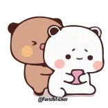 🥺 urso, fofo, amor, carinho, casal, abraço telegram sticker